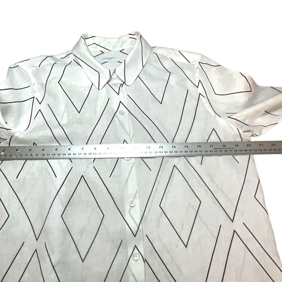 EQUIPMENT FEMME 100% Linen Essential Shirt Long Sleeve Button Front US Sz L - Picture 6 of 11